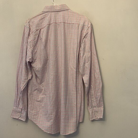 Izod pink white checked long sleeve buttoned down shirt Size M NWT - Picture 8 of 10